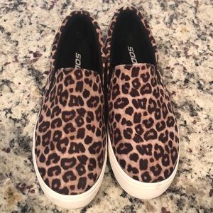 Leopard slide on sneakers